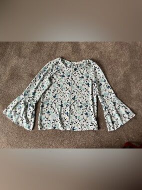 Loft Floral Bell-Sleeve Blouse